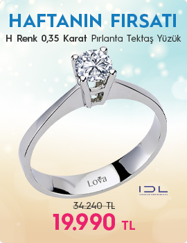 H Renk 0,35 Karat Pırlanta Tektaş Yüzük - IDL Sertifikalı (Haftanın Fırsatı - Son Gün 7 Eylül Pazar)