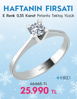 E Renk 0,35 Karat Pırlanta Tektaş Yüzük - HRD Sertifikalı (Haftanın Fırsatı - Son Gün 7 Aralık Pazar)
