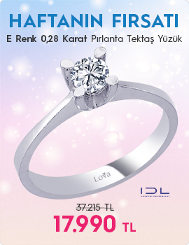 E Renk 0,28 Karat Pırlanta Tektaş Yüzük - IDL Sertifikalı (Haftanın Fırsatı - Son Gün 9 Kasım Pazar)
