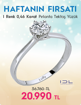 0,46 Karat Pırlanta Tektaş Yüzük - IDL Sertifikalı (Haftanın Fırsatı - Son Gün 10 Ağustos Pazar)