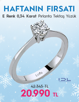 E Renk 0,34 Karat Pırlanta Tektaş Yüzük - IDL Sertifikalı (Haftanın Fırsatı - Son Gün 04 Ocak Pazar)