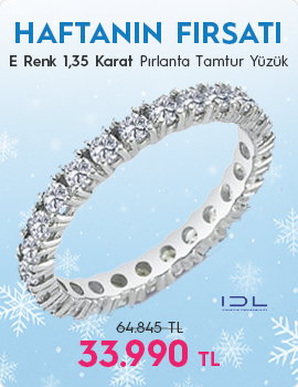 E Renk 1,35 Karat Pırlanta Tamtur Yüzük - IDL Sertifikalı (Haftanın Fırsatı - Son Gün 14 Aralık Pazar)