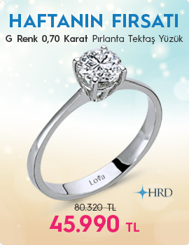 G Renk 0,70 Karat Pırlanta Tektaş Yüzük - HRD Sertifikalı (Haftanın Fırsatı - Son Gün 15 Haziran Pazar)