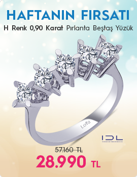 H Renk 0,90 Karat Pırlanta Beştaş Yüzük - IDL Sertifikalı (Haftanın Fırsatı - Son Gün 15 Haziran Pazar)