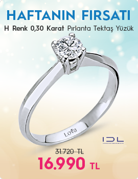 H Renk 0,30 Karat Pırlanta Tektaş Yüzük - IDL Sertifikalı (Haftanın Fırsatı - Son Gün 15 Haziran Pazar)
