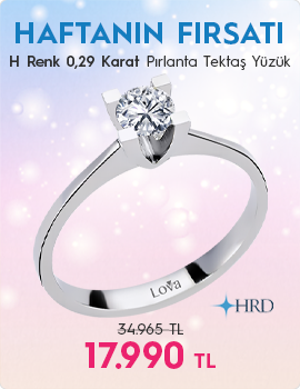 H Renk 0,29 Karat Pırlanta Tektaş Yüzük - HRD Sertifikalı (Haftanın Fırsatı - Son Gün 16 Kasım Pazar)