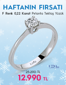 F Renk 0,22 Karat Pırlanta Tektaş Yüzük - IDL Sertifikalı (Haftanın Fırsatı - Son Gün 21 Aralık Pazar)