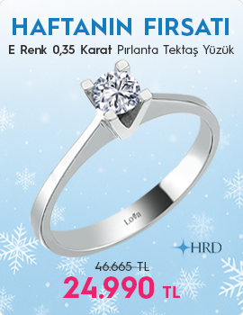 E Renk 0,35 Karat Pırlanta Tektaş Yüzük - HRD Sertifikalı (Haftanın Fırsatı - Son Gün 21 Aralık Pazar)