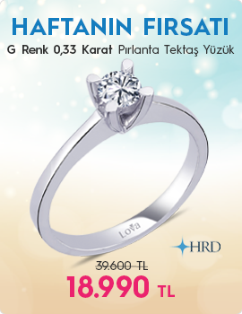 G Renk 0,33 Karat Pırlanta Tektaş Yüzük - HRD Sertifikalı (Haftanın Fırsatı - Son Gün 22 Haziran Pazar)