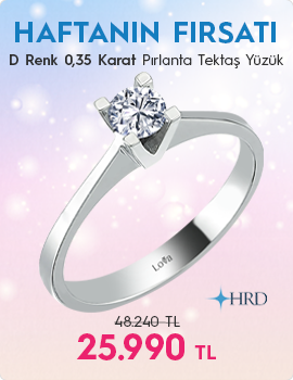 D Renk 0,35 Karat Pırlanta Tektaş Yüzük - HRD Sertifikalı (Haftanın Fırsatı - Son Gün 23 Kasım Pazar)
