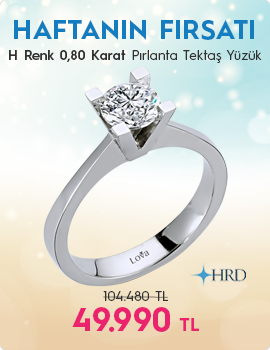 H Renk 0,80 Karat Pırlanta Tektaş Yüzük - HRD Sertifikalı (Haftanın Fırsatı - Son Gün 27 Temmuz Pazar)