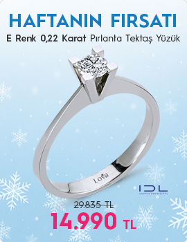 E Renk 0,22 Karat Pırlanta Tektaş Yüzük - IDL Sertifikalı (Haftanın Fırsatı - Son Gün 28 Aralık Pazar)