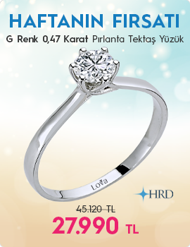 G Renk 0,47 Karat Pırlanta Tektaş Yüzük - HRD Sertifikalı (Haftanın Fırsatı - Son Gün 29 Haziran Pazar)