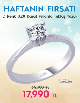 D Renk 0,28 Karat Pırlanta Tektaş Yüzük - IDL Sertifikalı (Haftanın Fırsatı - Son Gün 29 Haziran Pazar)
