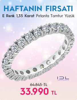 E Renk 1,35 Karat Pırlanta Tamtur Yüzük - IDL Sertifikalı (Haftanın Fırsatı - Son Gün 30 Kasım Pazar)