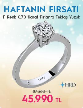 F Renk 0,70 Karat Pırlanta Tektaş Yüzük - HRD Sertifikalı (Haftanın Fırsatı - Son Gün 31 Ağustos Pazar)