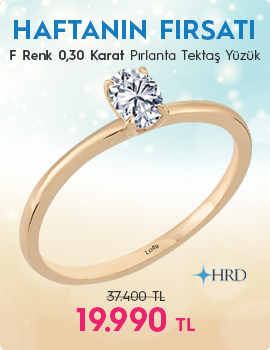 F Renk 0,30 Karat Oval Kesim Pırlanta Tektaş Yüzük - HRD Sertifikalı (Haftanın Fırsatı - Son Gün 31 Ağustos Pazar)