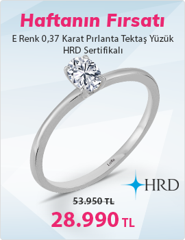 E Renk 0,37 Karat Pırlanta Oval Tektaş Yüzük - HRD Sertifikalı - Son Gün 3 Mayıs Pazar)