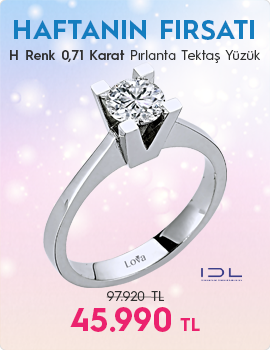 H Renk 0,71 Karat Pırlanta Tektaş Yüzük - HRD Sertifikalı (Haftanın Fırsatı - Son Gün 2 Kasım Pazar)