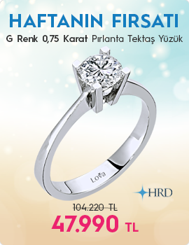 G Renk 0,75 Karat Pırlanta Tektaş Yüzük - HRD Sertifikalı (Haftanın Fırsatı - Son Gün 5 Ekim Pazar)