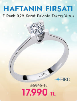 F Renk 0,29 Karat Pırlanta Tektaş Yüzük - HRD Sertifikalı (Haftanın Fırsatı - Son Gün 5 Ekim Pazar)