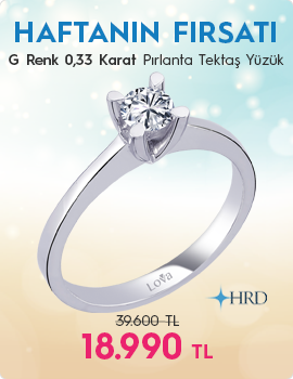 G Renk 0,33 Karat Pırlanta Tektaş Yüzük - HRD Sertifikalı (Haftanın Fırsatı - Son Gün 6 Temmuz Pazar)