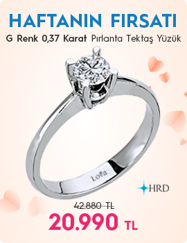G Renk 0,37 Karat Pırlanta Tektaş Yüzük - HRD Sertifikalı (Haftanın Fırsatı - Son Gün 11 Mayıs Pazar)