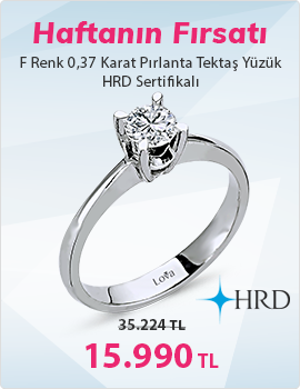 F Renk 0,37 Karat Pırlanta Tektaş Yüzük - HRD Sertifikalı (Haftanın Fırsatı - Son Gün 17 Aralık Pazar)
