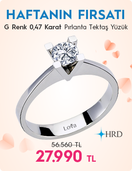 G Renk 0,47 Karat Pırlanta Tektaş Yüzük - HRD Sertifikalı (Haftanın Fırsatı - Son Gün 18 Mayıs Pazar)