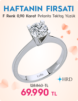 F Renk 0,90 Karat Pırlanta Tektaş Yüzük - HRD Sertifikalı (Haftanın Fırsatı - Son Gün 18 Mayıs Pazar)