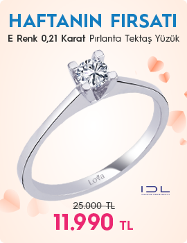 E Renk 0,21 Karat Pırlanta Tektaş Yüzük - IDL Sertifikalı (Haftanın Fırsatı - Son Gün 18 Mayıs Pazar)