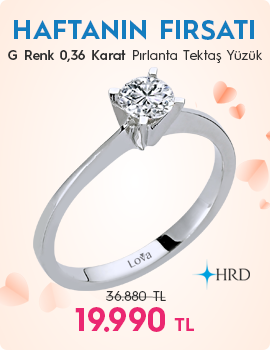 G Renk 0,36 Karat Pırlanta Tektaş Yüzük - HRD Sertifikalı (Haftanın Fırsatı - Son Gün 25 Mayıs Pazar)