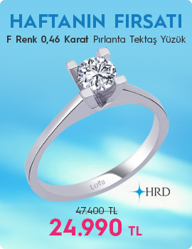 F Renk 0,46 Karat Pırlanta Tektaş Yüzük - HRD Sertifikalı (Haftanın Fırsatı - Son Gün 27 Nisan Pazar)