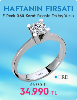 F Renk 0,60 Karat Pırlanta Tektaş Yüzük - HRD Sertifikalı (Haftanın Fırsatı - Son Gün 27 Nisan Pazar)