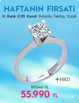 H Renk 0,90 Karat Pırlanta Tektaş Yüzük - HRD Sertifikalı (Haftanın Fırsatı - Son Gün 27 Nisan Pazar)