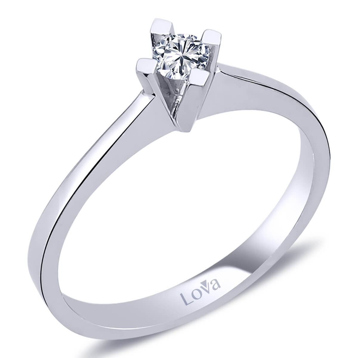 0,14 Karat Pırlanta Tektaş Yüzük 1010140 Lova Pırlanta