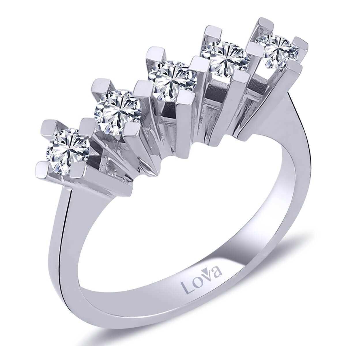 0,65 Karat Pırlanta Beştaş Yüzük 1010169 Lova Pırlanta