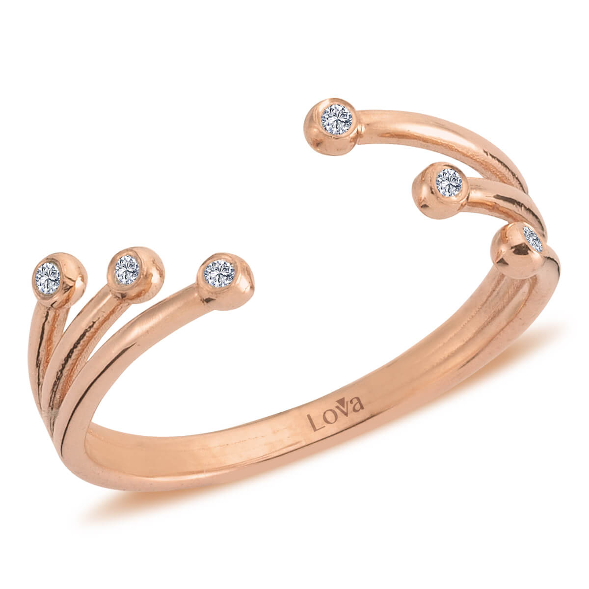 Pırlanta Taşlı Kaldai Yüzük 1040250 Lova Pırlanta